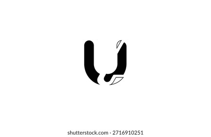MONOGRAMA DEL LOGOTIPO DE LA LETRA ABSTRACTAS U