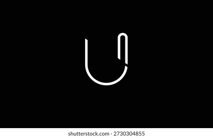 MONOGRAMA ABSTRACTAS DEL LOGOTIPO DE LA LETRA U