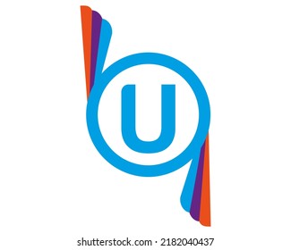 U abstraktes Logo, Vektorvorlage