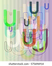 U Alphabet background art