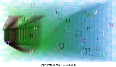 U Alphabet design texture