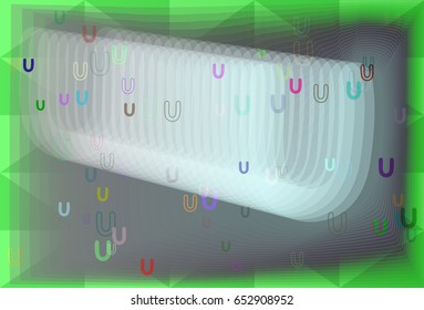 U Alphabet design texture