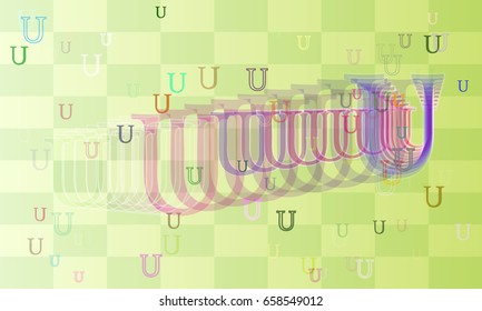 U Alphabet elements template