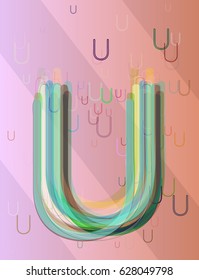 U Alphabet idea icon