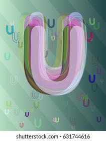 U Alphabet idea vector
