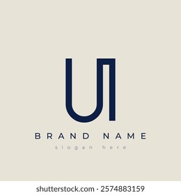 U alphabet letter icon logo. This logo design is the process of creating a visual symbol that represents a brand, company, or individual.