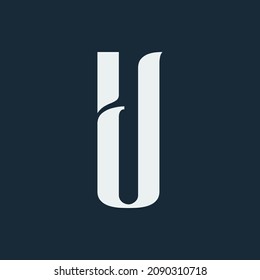 U Alphabet Letter Logo. Logotype Vector Design Template.