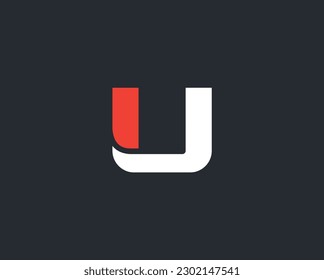 Plantilla de diseño del logotipo del alfabeto U