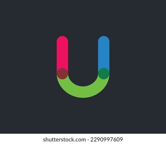 U-Alphabet-Logo-Design-Vektorgrafik