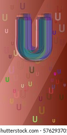 U Alphabet pattern texture