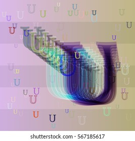 U Alphabet template background