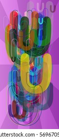 U Alphabet template background