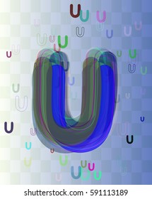 U Alphabet texture art