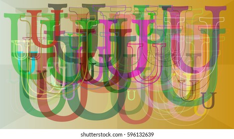 U Alphabet texture idea
