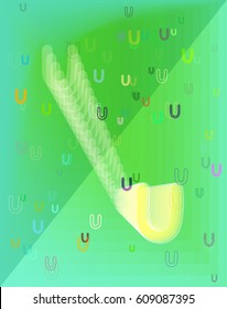 U Alphabet vector art