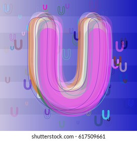 U Alphabet vector art