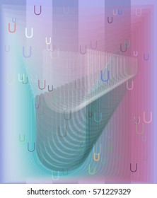 U Alphabet vector design