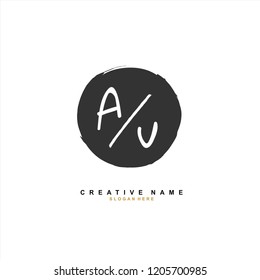 A U AU Initial abstract logo concept vector