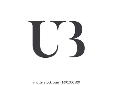 U B Vorlage für die Design-Vektorillustration des Logos im Anfangsbuchstaben, grafisches Alphabet-Symbol für die Unternehmensidentität