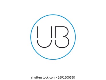 U B Initial Letter Logo design vector template, Graphic Alphabet Symbol for Corporate Business Identity