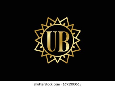 U B Vorlage für die Design-Vektorillustration des Logos im Anfangsbuchstaben, grafisches Alphabet-Symbol für die Unternehmensidentität