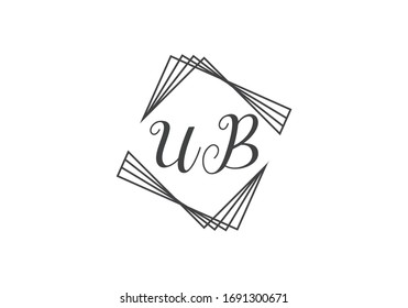 U B Vorlage für die Design-Vektorillustration des Logos im Anfangsbuchstaben, grafisches Alphabet-Symbol für die Unternehmensidentität