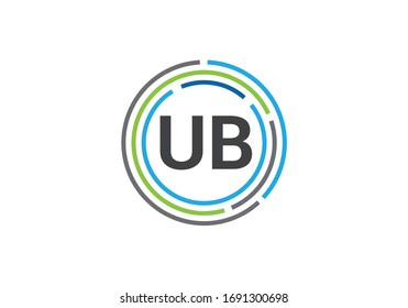 U B Initial Letter Logo design vector template, Graphic Alphabet Symbol for Corporate Business Identity