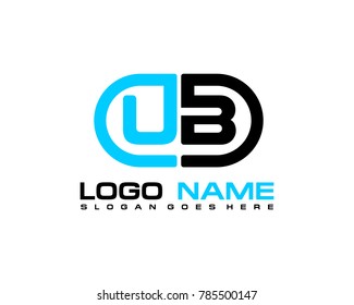 U B initial logo template vexctor