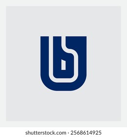 U and B - initials or logo. UB - Vector logotype, design element or icon. Monogram.