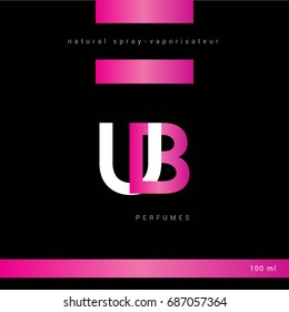 U B joint logo letter design with packaging template