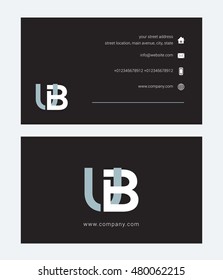 U B Letter Logo design with Business card template