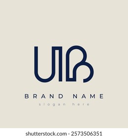 U and B logo design. UB abstract Letters Logo Monogram. This logo design is the process of creating a visual symbol that represents a brand, company, or individual.