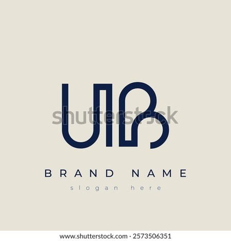 U and B logo design. UB abstract Letters Logo Monogram. This logo design is the process of creating a visual symbol that represents a brand, company, or individual.