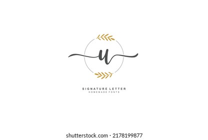 U Beauty Blumen Logo Design Inspiration. Vektor Brief Hochzeit Template Design für die Marke.