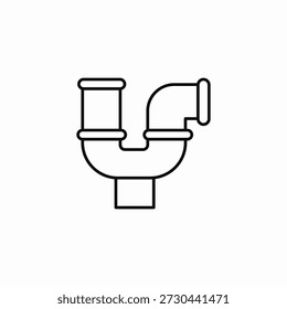 U-Bogen Rohr Symbol Vektor
