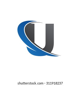 U Blue Swoosh Logo