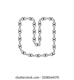 U Bone Letter Logo Icon Design