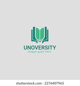 U book  letter logo design  vector template 