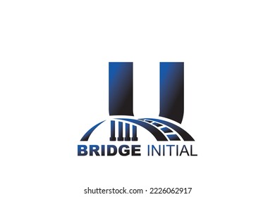 Plantilla del logotipo de la carta puente U para su marca.
