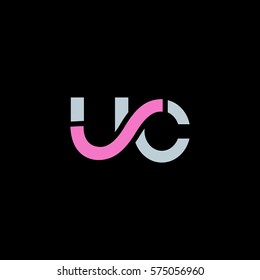 U & C Letter logo design vector element