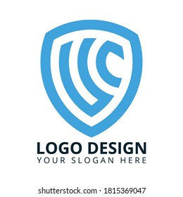 U C Letter Shield Professional Logo Design