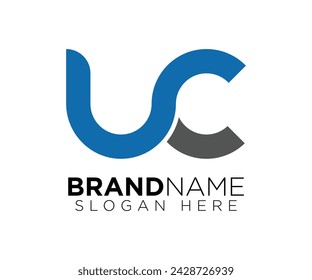 U C logo design vector template