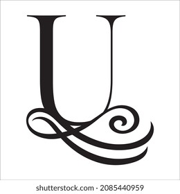 U, Capital letters in the style of Arabic script. Templates for creating logos, monograms, emblems. To decorate text in the old style.