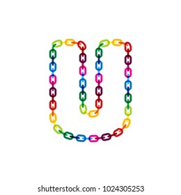 U Chain Letter Logo Icon Design