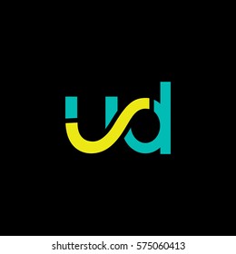 U & D Letter logo design vector element