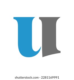 U decorative letter logo template