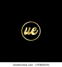 U E letter logo vintage design for company logo