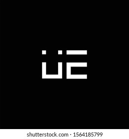 u and e logo design. letter logo design
