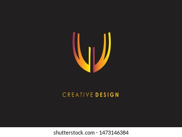 U elegant logo design. U logo Letter U on a white background. Letter U vector logo. company branding. Elegant identity design