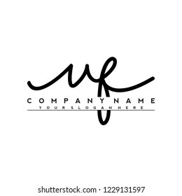 U F Initial handwriting logo vector